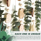 Artificial Eucalyptus Wall Decor Fake Greenery Leaves Stems Wall Hanging Plants on 16.5 inch Wooden Stick Boho Rustic Farmhouse Decor for Bedroom Kitchen Dining Room Bathroom