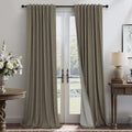 Brown Room Darkening Curtains 96 Inch Long by Pitalk