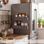 2 Pack Talavera kitchen decor Magnetic Spice Rack Mexican Tiles