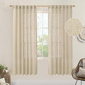 LAMIT Light Filtering Linen Curtains 78 inches Long by LAMIT