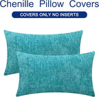 CaliTime Throw Pillow Covers Decorative 16 X 26 Inches Pack of 2 Cozy Chenille - Image 6