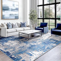Washable Area Rugs 10'x12' Non-Slip Modern Abstract Soft by RELEANY