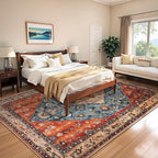 SERISSA Washable Rugs 6x9 Area Rugs, Large Non-Slip Boho Living Room Rug - Image 2
