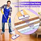 Wet Dry Mops Refillable Hardwood Floor Mop: Spray Mops for Floor Cleaning