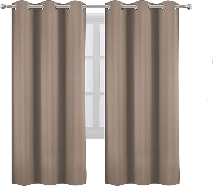 LEMOMO Cappuccino Thermal Blackout Curtains/42 x 72 Inch/Set of 2 Panels Room - Image 2