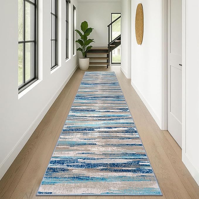 Lansny Modern Abstract Runner Rug 3x12 - Image 2