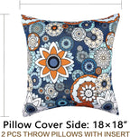 JMGBird Outdoor Throw Pillows Waterproof Outdoor Pillow Covers with Inserts