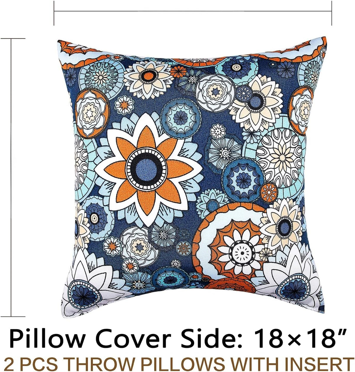 JMGBird Outdoor Throw Pillows Waterproof Outdoor Pillow Covers with Inserts