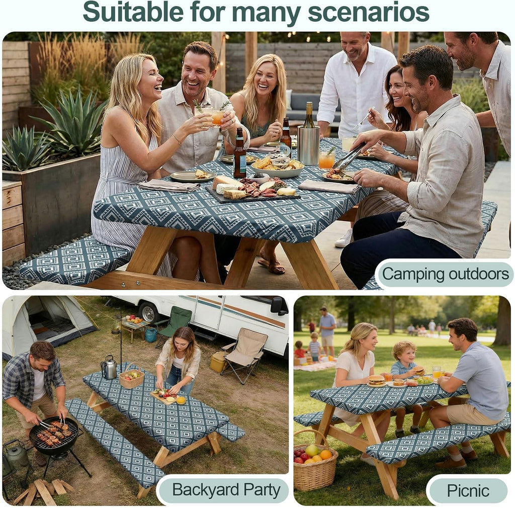 Play Tailor Picnic Table Cover Bench Covers Camping Essentials Tablecloth