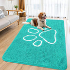 Smiry Dog Door Mat for Muddy Paws, Absorbent Dirt Trapper Non Slip Quick Dry by Smiry