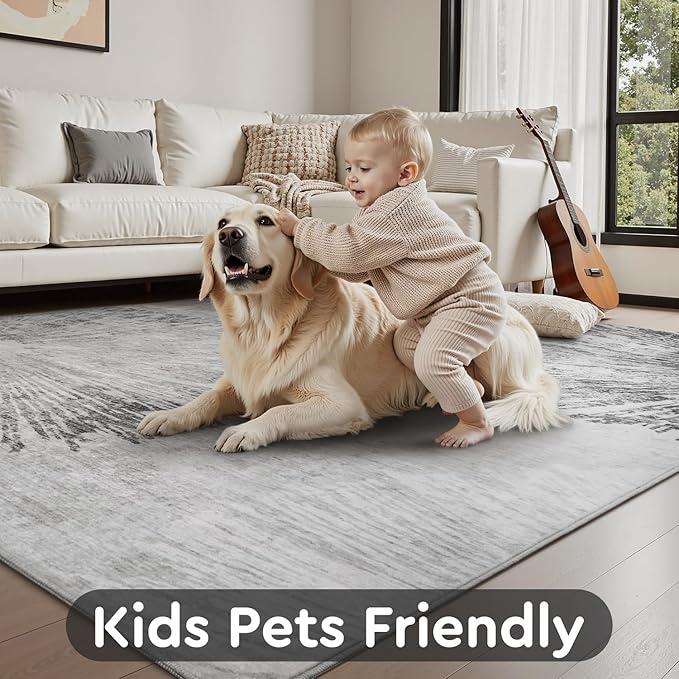 3 x 5 Rug Small Non Slip Area Rug Ultra Soft Machine Washable Low Pile Modern - Image 5