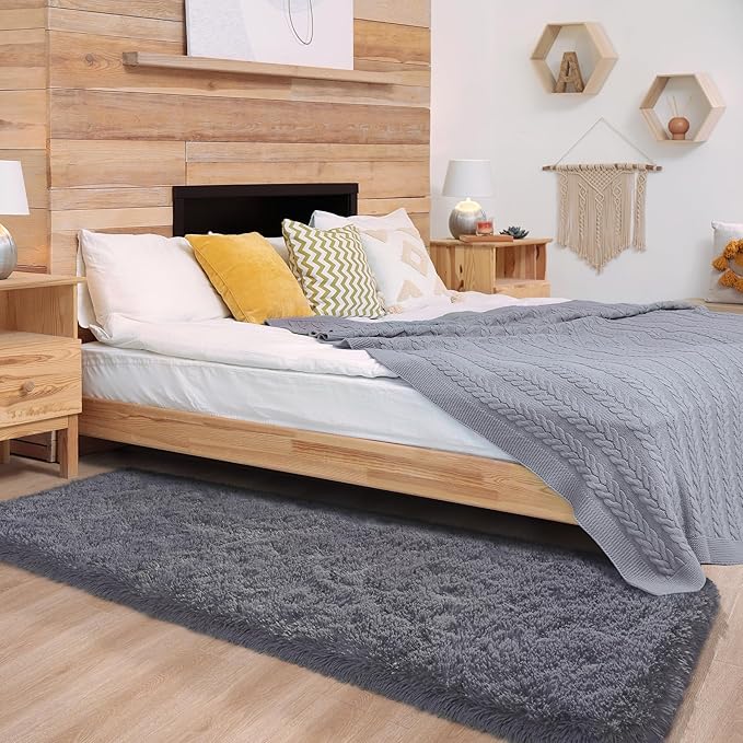 Chicrug Soft Runner Rugs for Bedroom Living Room Plush Fluffy Rugs 2x6 Feet - Image 5