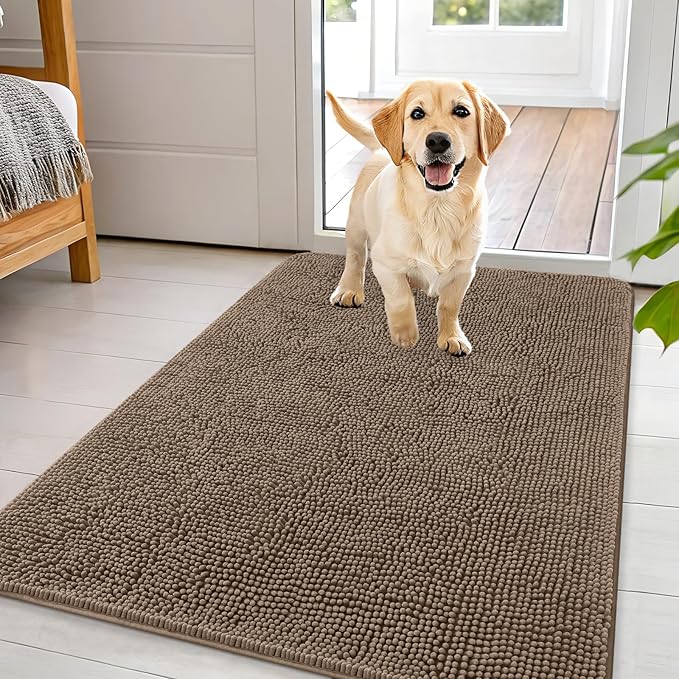 OLANLY Dog Door Mat for Muddy Paws 44x32, Absorbs Moisture and Dirt, Absorbent by OLANLY