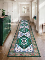 SERISSA Runner Rug for Hallways, Extra Long Boho Rug Ultra Soft Vintage Green by SERISSAHomeDecorCollection