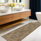 Hazo Haus Non Slip 2x7 Gold Brown Runner Rugs by HazoHaus