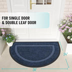 OLANLY Half Circle Door Mat Indoor Outdoor Entrance Welcome, Waterproof - Image 2