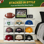 Vtopmart 2 Pack Stackable Baseball Caps Organizer, Each Holds 12 Hats