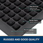 Smiry Front Door Mat Outside Entrance, Heavy Duty Natural Rubber Doormat - Image 3