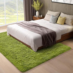 Ophanie Green Rugs for Living Room 5x8, Grass Shag Fluffy Large Fuzzy Plush - Image 5