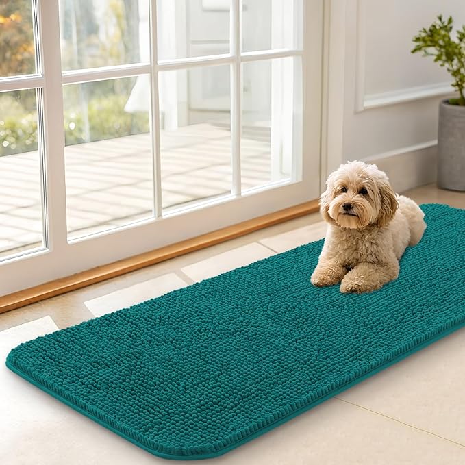 OLANLY Dog Door Mat for Muddy Paws 47x17, Absorbs Moisture and Dirt, Absorbent by OLANLY