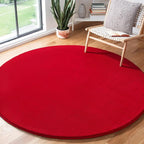 Amearea Red Round Area Rugs 5ft Washable Circle Rugs by AmeareaDirect