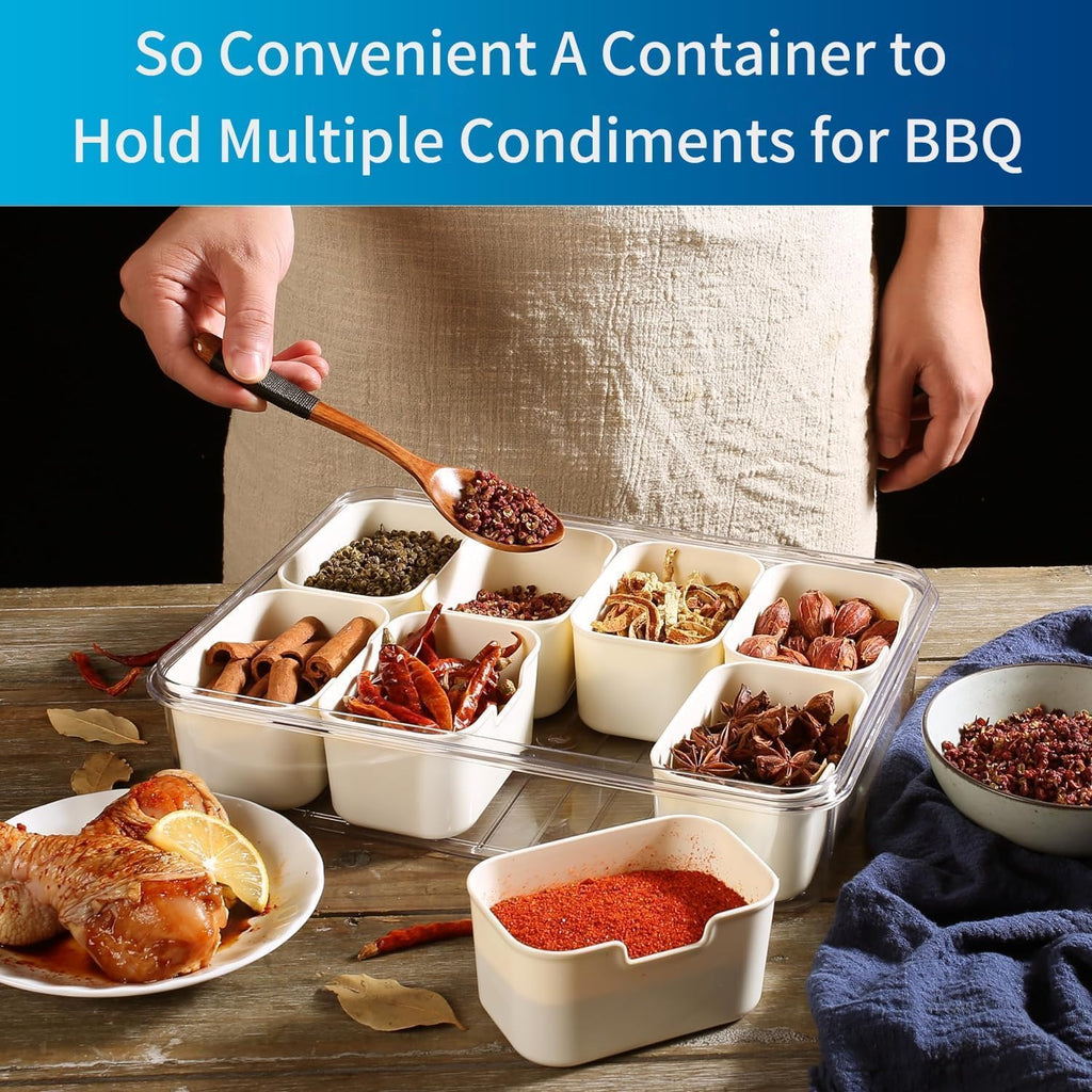 Pure Future 2 Pack 8-Compartment Snackle Box Container | Divided Snack Tray