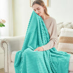 BEDELITE Fleece Blanket Twin Size – 3D Ribbed Jacquard Soft and Warm Decorative - Image 4