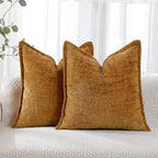 HPUK Fall Chenille Soft Throw Pillow Covers 18x18 Set of 2, Accent Cushion by HPUK