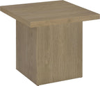 Coaster Devar 23.5-Inch Living Room Square End Table, Latte 710917