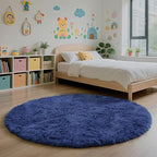 yulidayang Blue Fluffy Round Area Rugs - Image 6