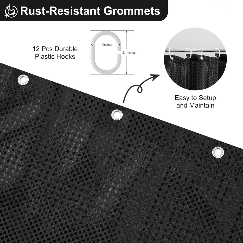 19PCS Bathroom Accessories Set, Black and Gold Bathroom Set for Modern Home