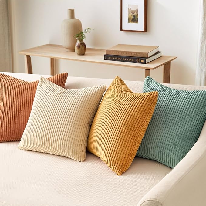 Topfinel 20x20 inch 4 Pack Decorative Throw Pillow Covers, Soft Velvet Modern - Image 4