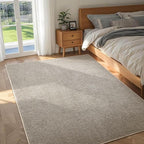 FinRèc 4x6 Washable Area Rugs for Bedroom Living Room, Low Pile Thin Rug Solid - Image 2