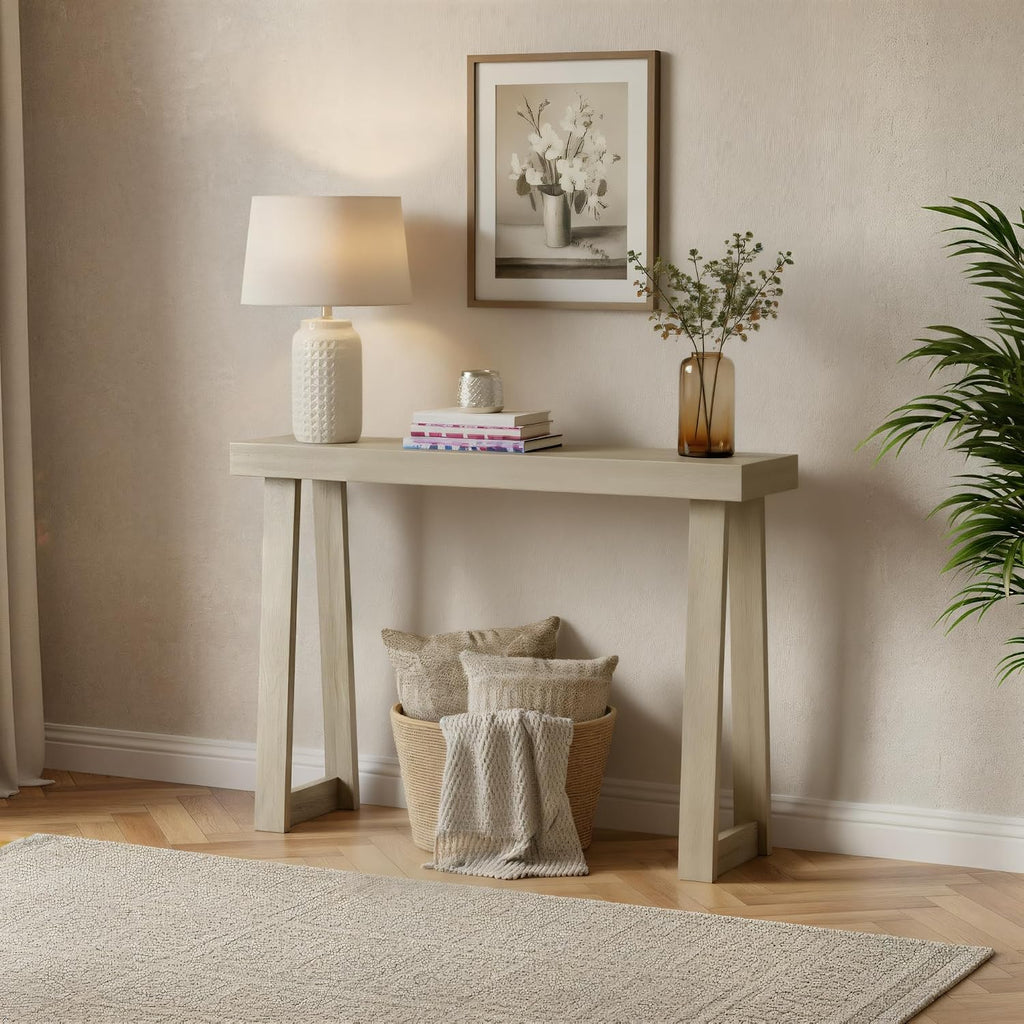 Plank+Beam Classic Console Table, 36 Inch, Seashell