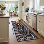 HEBE Washable Hallway Runner Rug 2'x 6' Non Slip Kitchen Rugs Runner, Low Pile - Image 2