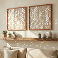 Yerliker 2 Pcs 24"x24" Capiz Shell Wall Decor, Framed Seashell Wall Art