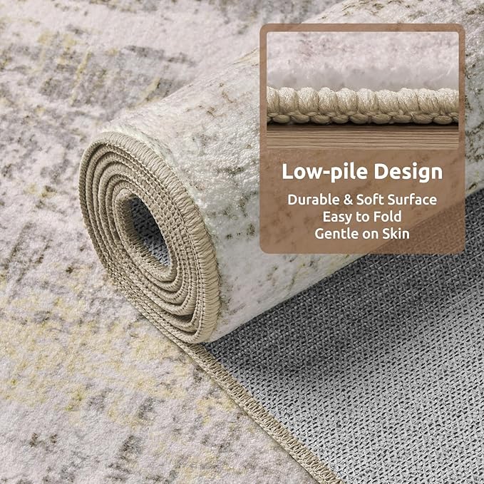 8 x 10 Area Rugs for Living Room, Machine Washable Non Slip Rug Ultra Soft Low - Image 4