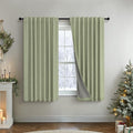 Light Sage Blackout Curtains for Bedroom Aesthetic 54 Inch Long 2 Panel Thermal by Pitalk