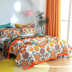 MSGKV Cotton Throw Blanket for Couch Bed 90''x98'', Floral Soft Farmhouse - Image 2