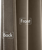 MIULEE Taupe Velvet Curtains 90 inches - Image 6