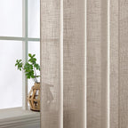 MIULEE Natural Linen Curtains 96 Inches Long 2 Panels - Image 5