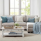 MIULEE Pack of 2 Couch Throw Pillow Covers 18x18 Inch Coastal Light Blue Modern - Image 2