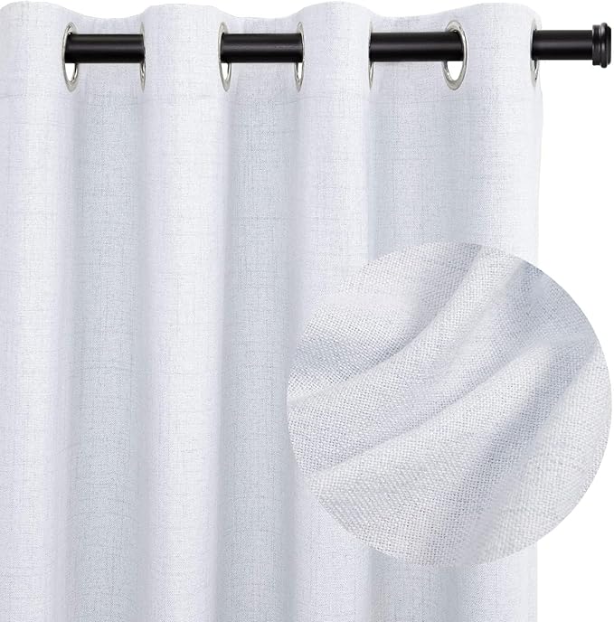 100% Blackout Shield Linen Blackout Curtains by 100BlackoutShield