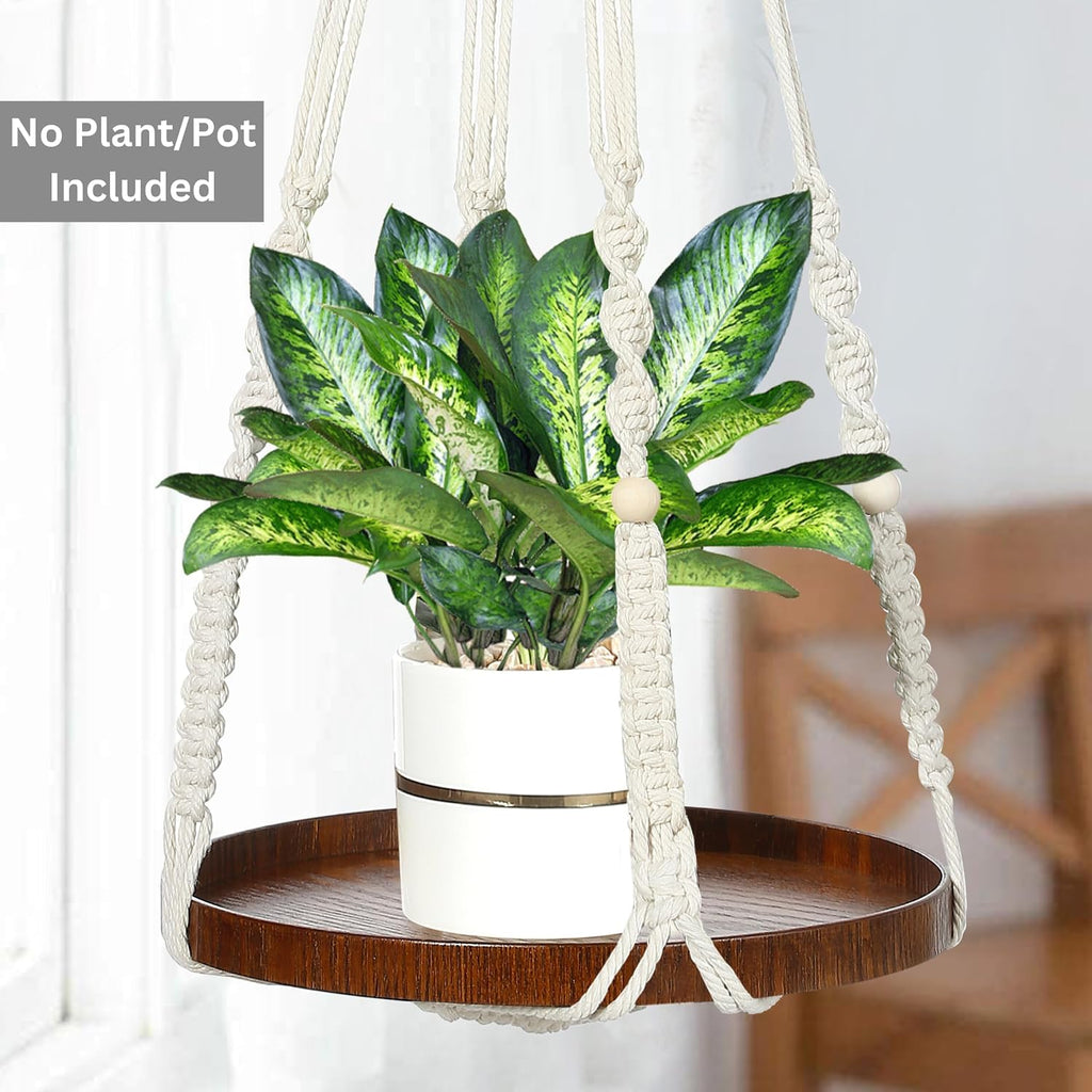2 Pack Plant Hanger Indoor, Hanging Plant Shelf (12" + 10")