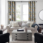 Topfinel Black Dark Floral Grey Blackout Curtains, 84 Inch Length - Image 5