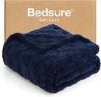 Bedsure GentleSoft Navy Blue Throw Blanket by BEDSURE