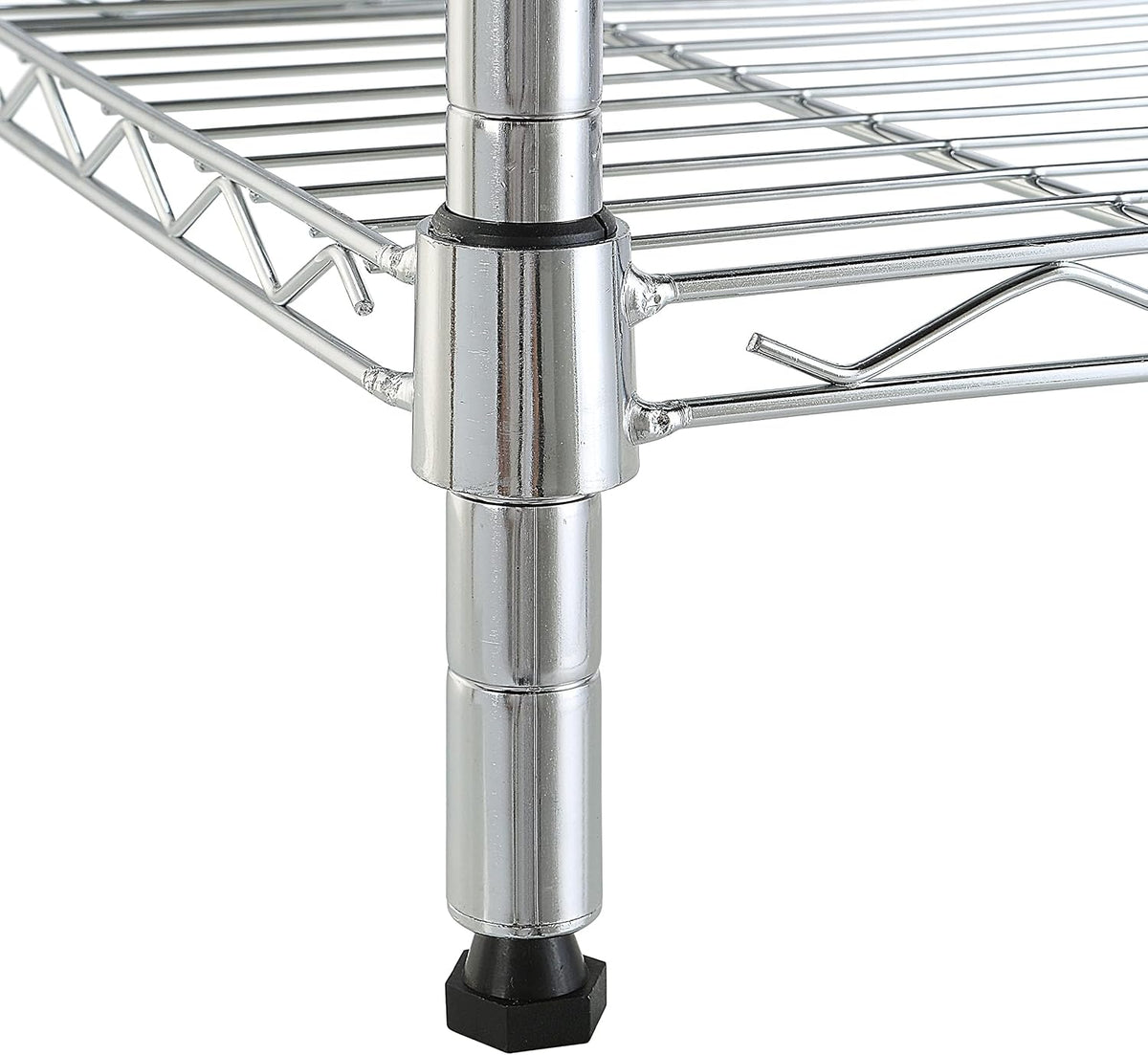 Amazon Basics 5-Shelf Tower Adjustable Storage Shelving Unit, Chrome, 16" x 16" x 54", 150 lbs Per Shelf