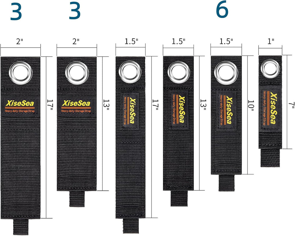 12-Pack Heavy Duty Storage Straps, Hook and Loop Hanging Storage Straps Cord Wrap Keeper for Cords, Hoses, Rope, RV, Boat, Garage Organization (D-12)