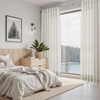 Nanspring Mousse White Linen Curtains 63 Inch Length - Image 7