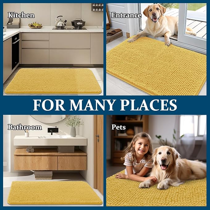 OLANLY Dog Door Mat for Muddy Paws 70x24, Absorbs Moisture and Dirt, Absorbent - Image 8